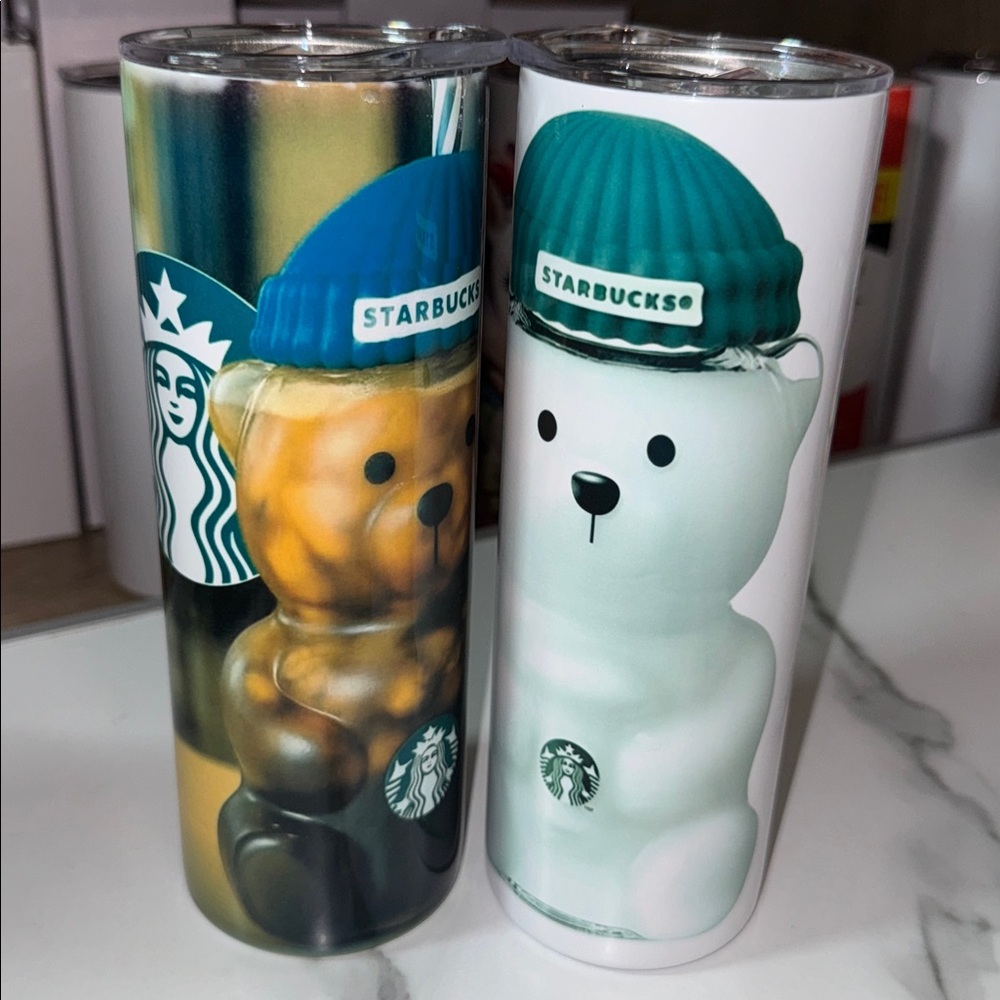 20oz Starbucks Bear Tumbler Bundle(2)